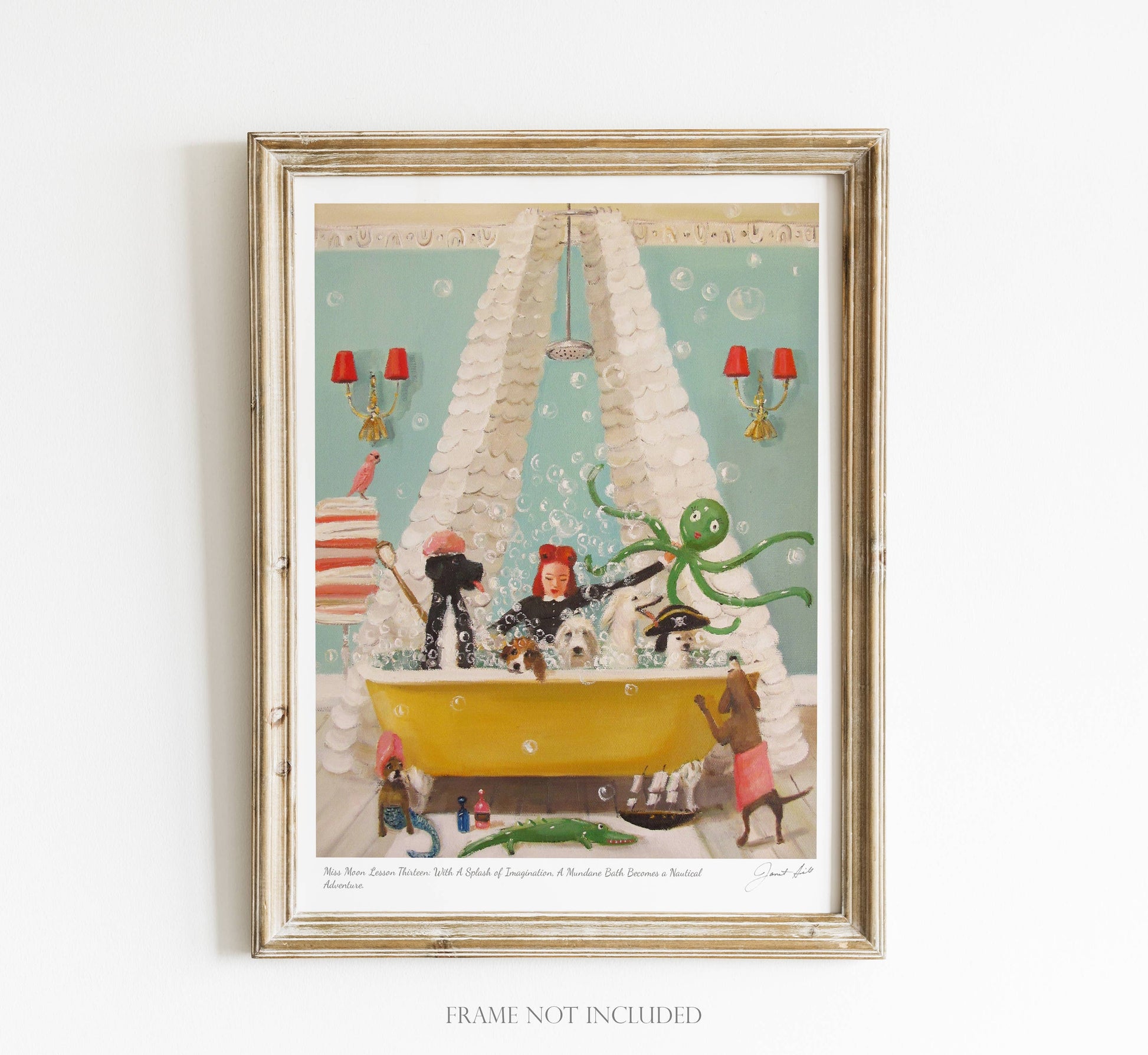 Miss Moon Lesson Thirteen 8.5"x11" Art Print by Janet Hill Quirks!