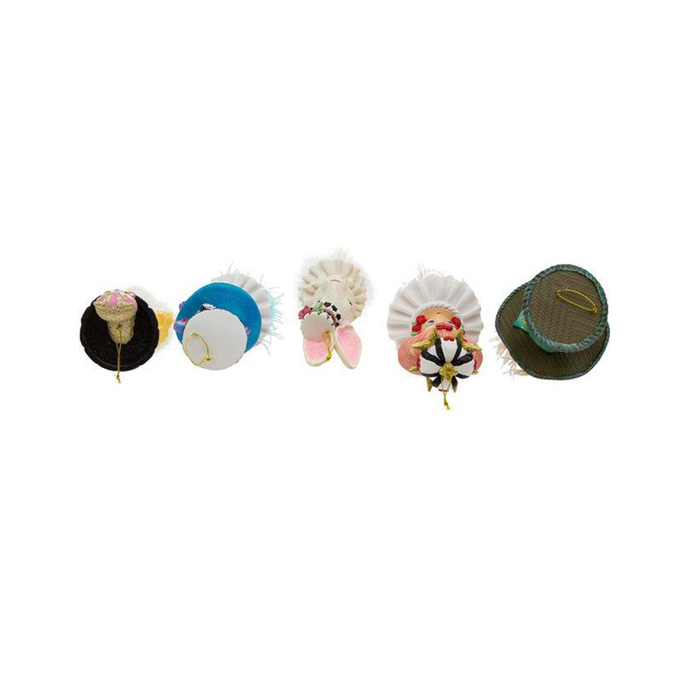 6" Holly Hats™ Alice In Wonderland Hat Ornament Set, 5 Piece Set by Kurt Adler