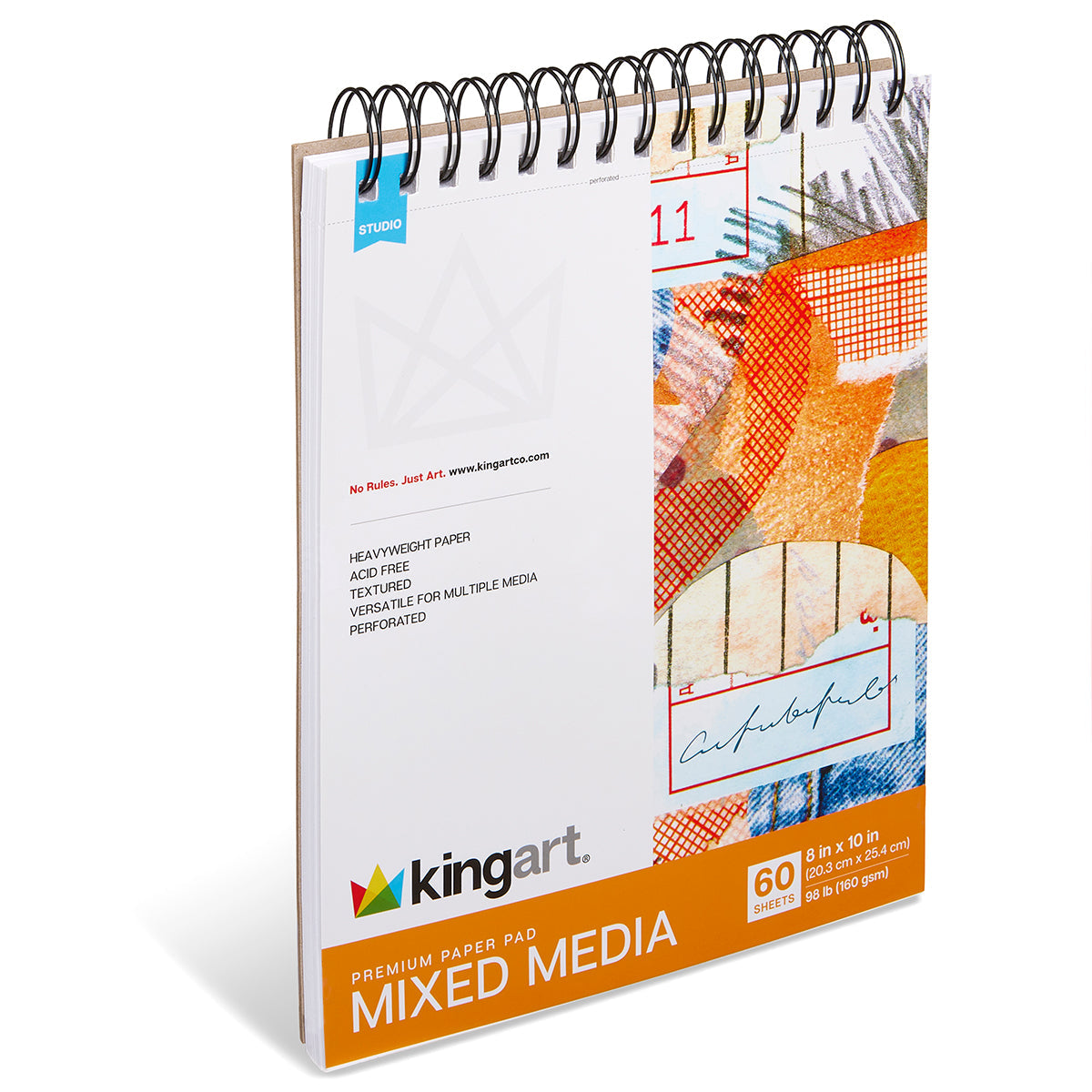 Mixed Media Sketchbook - Top Spiral - 8” x 10” - 60 Sheets