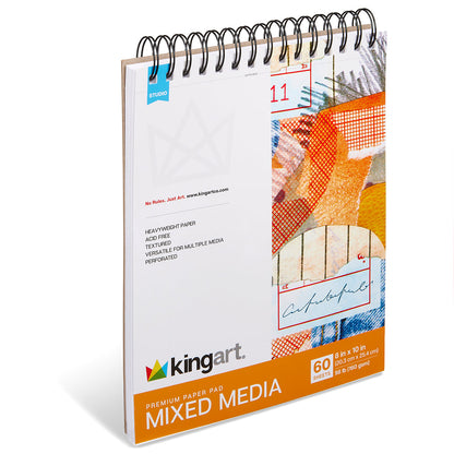 Mixed Media Sketchbook - Top Spiral - 8” x 10” - 60 Sheets