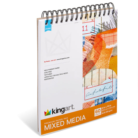 Mixed Media Sketchbook - Top Spiral - 8” x 10” - 60 Sheets