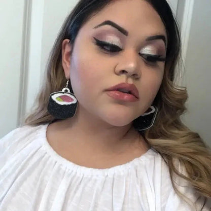 Sushi Roll Acrylic Statement Earrings Quirks!