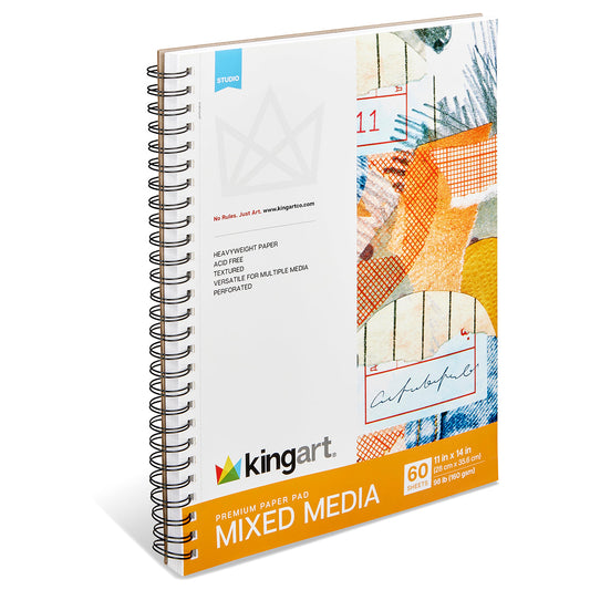 Mixed Media Sketchbook - Side Spiral - 11” x 14” - 60 Sheets
