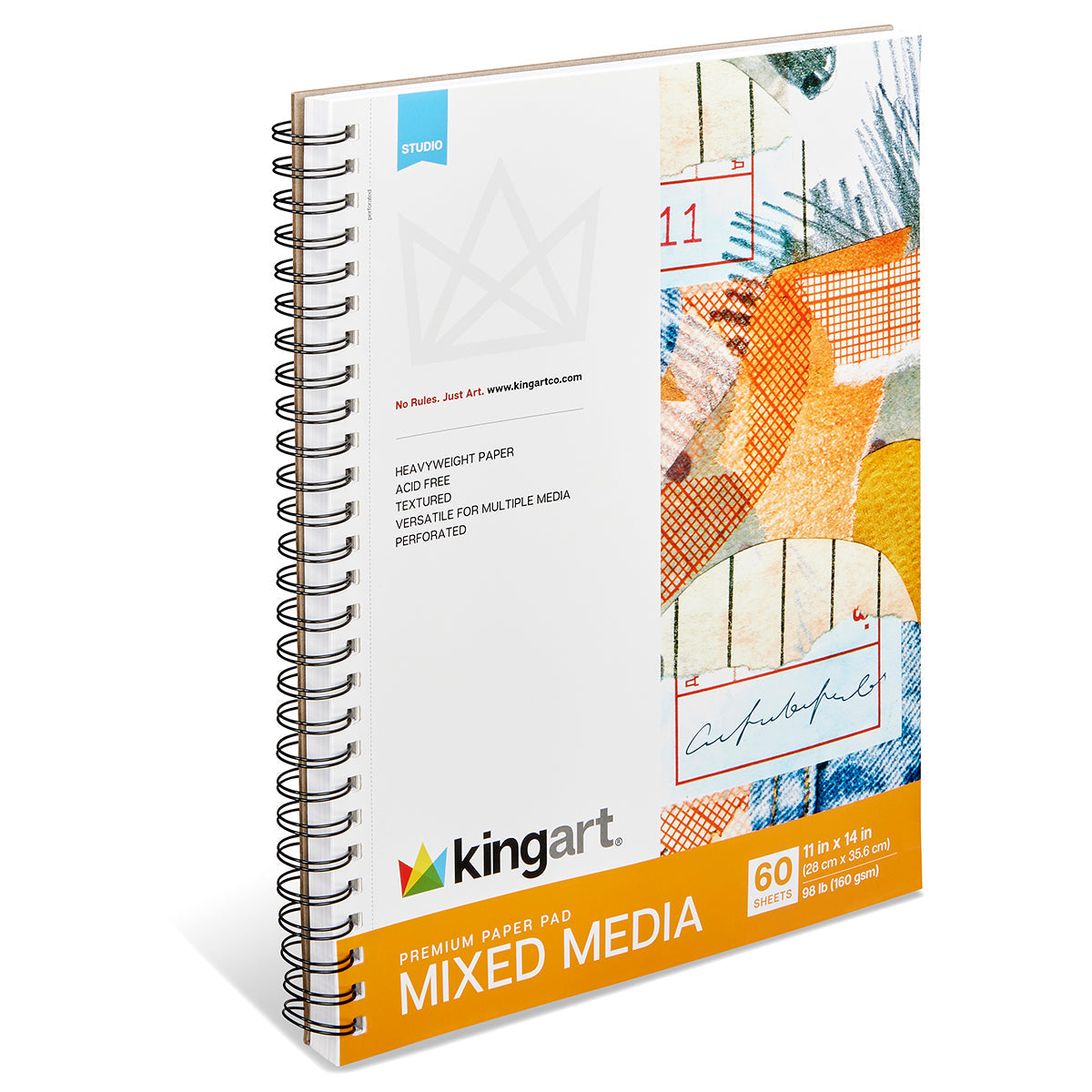 Mixed Media Sketchbook - Side Spiral - 11” x 14” - 60 Sheets