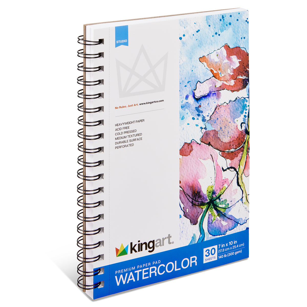 Watercolor Paper - Side Spiral - 7” x 10” - 30 Sheets