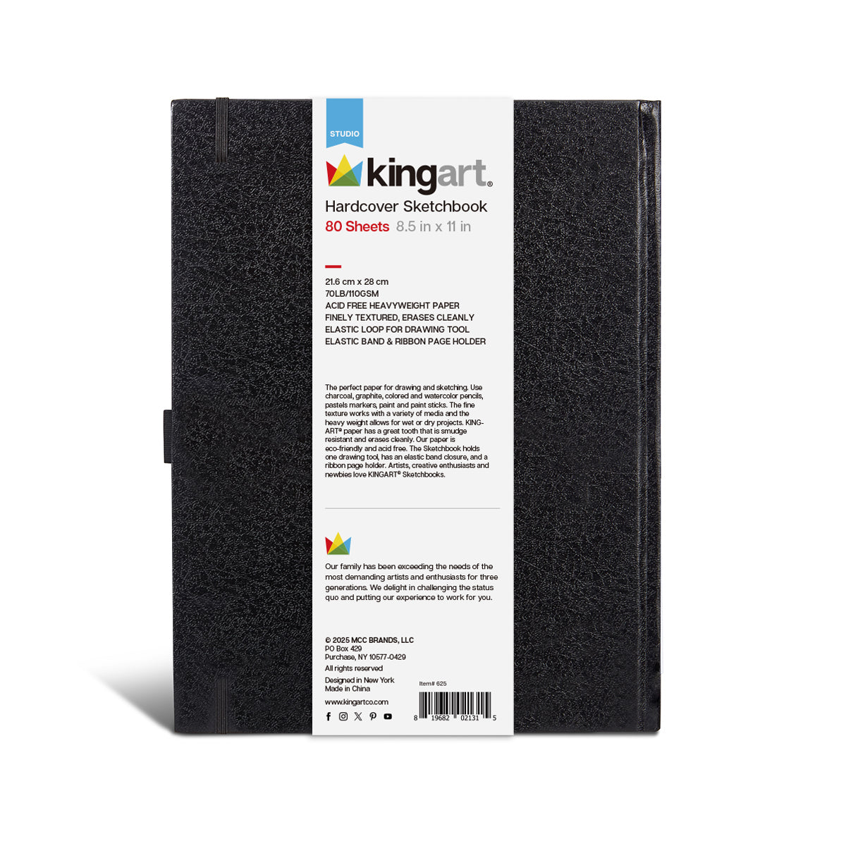 Hardcover Sketchbook 8.5” x 11” - 80 Pages