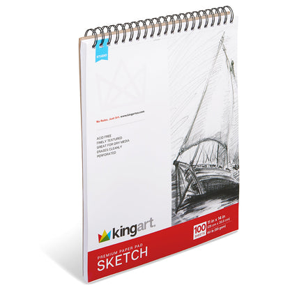 Sketch Paper Pad - Side Spiral - 11” x 14” - 100 Sheets