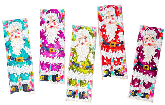 Turquoise Vintage Santa Original Painting Quirks!