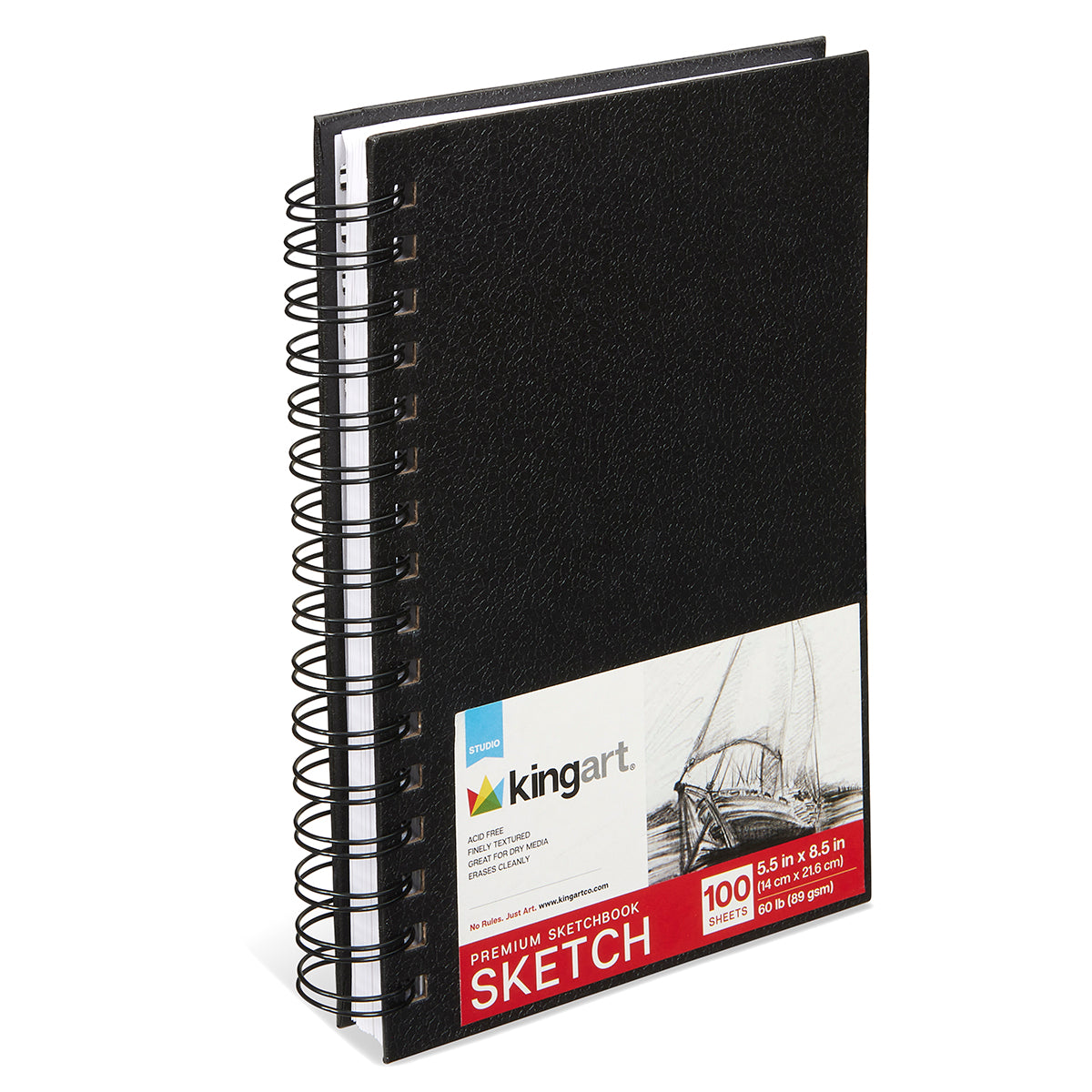 Spiral Sketchbook 5.5” x 8.5” - 100 Pages