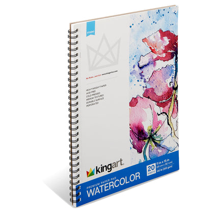 Watercolor Paper - Side Spiral - 11” x 15” - 20 Sheets