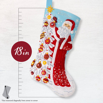 Bucilla Snowy St Nick Felt Stocking