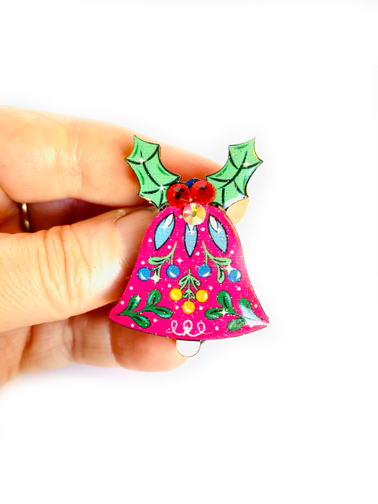 Christmas Bell Brooch by Rosie Rose Parker Quirks!