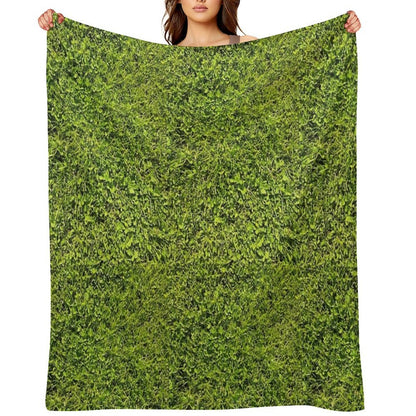 Green Grass Throw Blanket