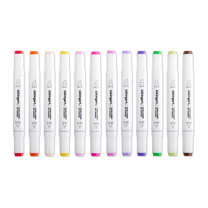 Double-Ended Alcohol Markers - 12 Floral Colors