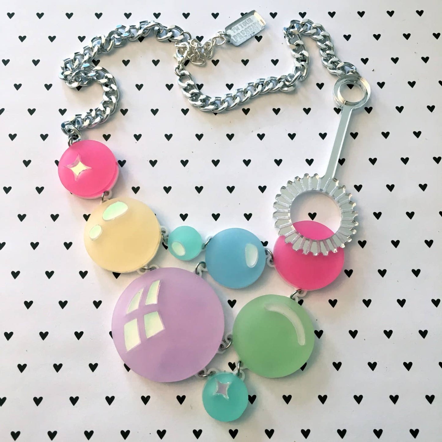 Pastel Rainbow Super Bubble & Wand Statement Necklace Quirks!