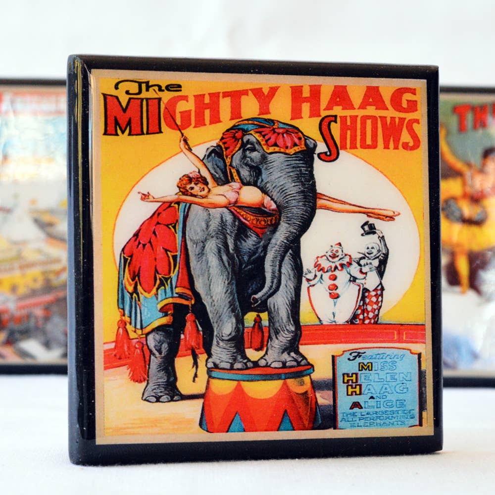 Circus Poster Coaster Set Quirks!
