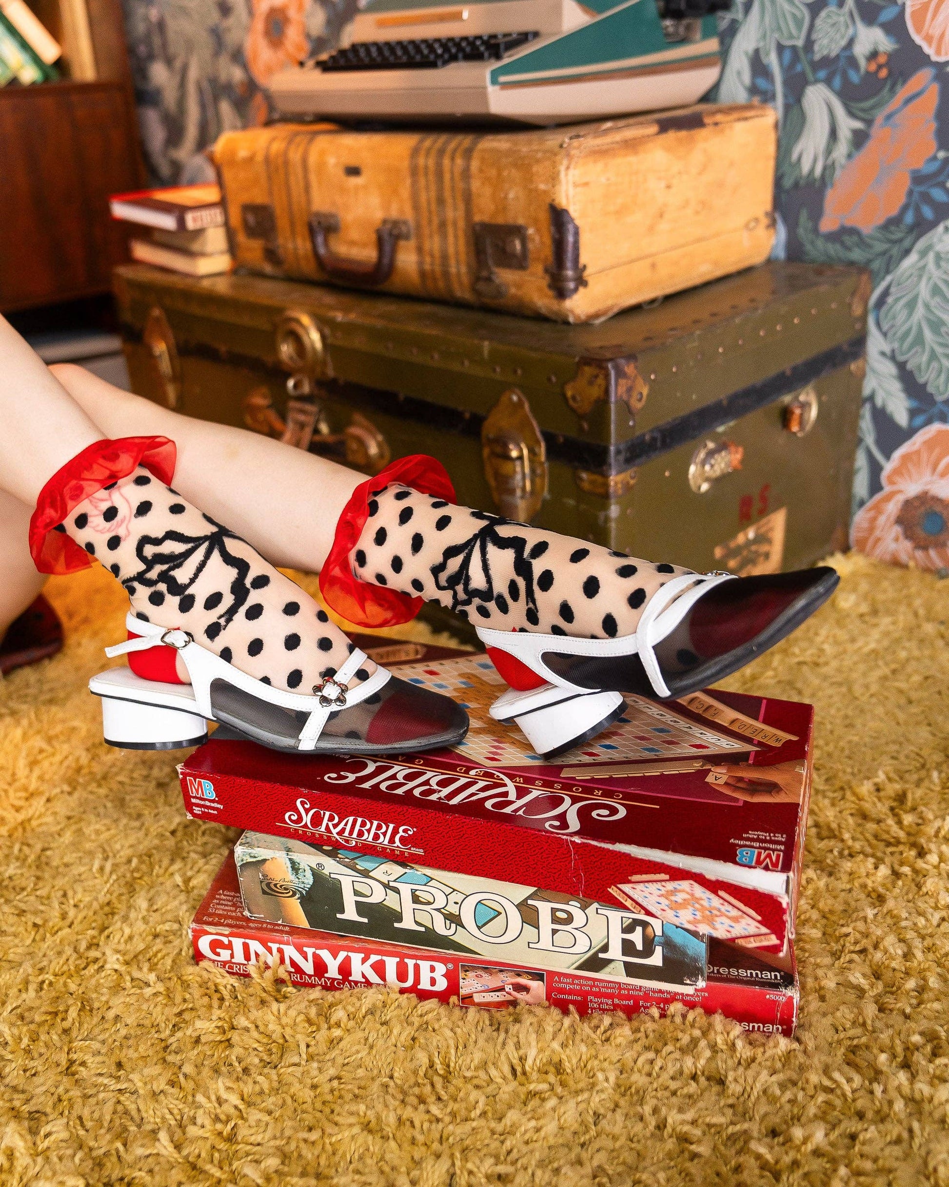 Polka Dot Bow Ruffle Sheer Crew Sock Quirks!