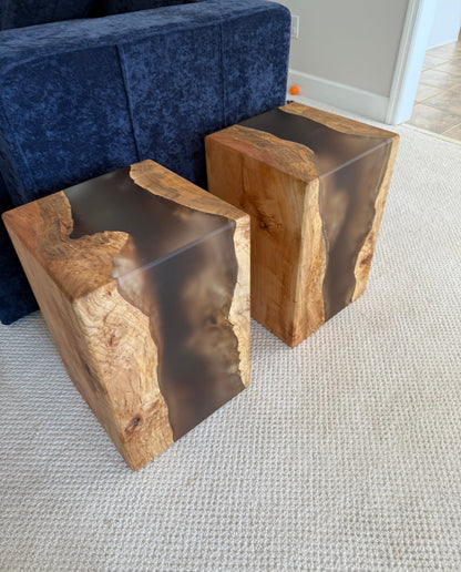 Two Chunky End Tables