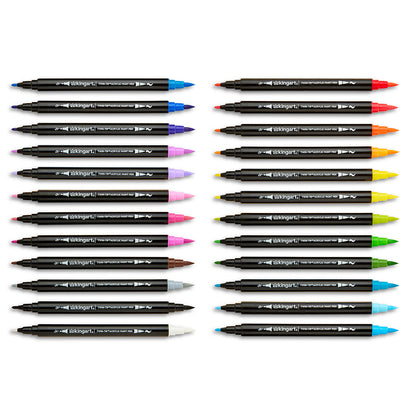 Dual Tip Acrylic Paint Pens - 24 Colors