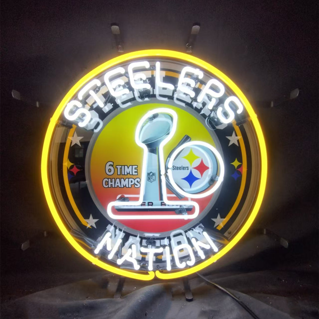 Pittsburgh Steelers Nation 6 Times Champion Neon Signs Neon Signs Land