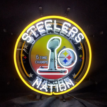 Pittsburgh Steelers Nation 6 Times Champion Neon Signs Neon Signs Land