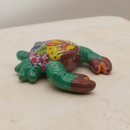 Talavera Crab Sculpture | Vibrant Handcrafted Mexican Art