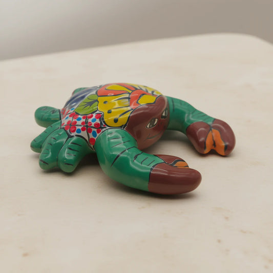 Talavera Crab Sculpture | Vibrant Handcrafted Mexican Art