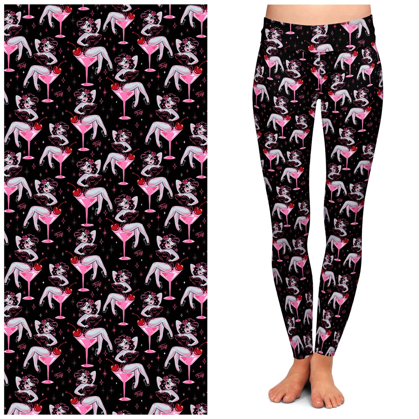 Cocktail Crush Leggings by Miss Fluff x Lipstick & Chrome TC2 Quirks!