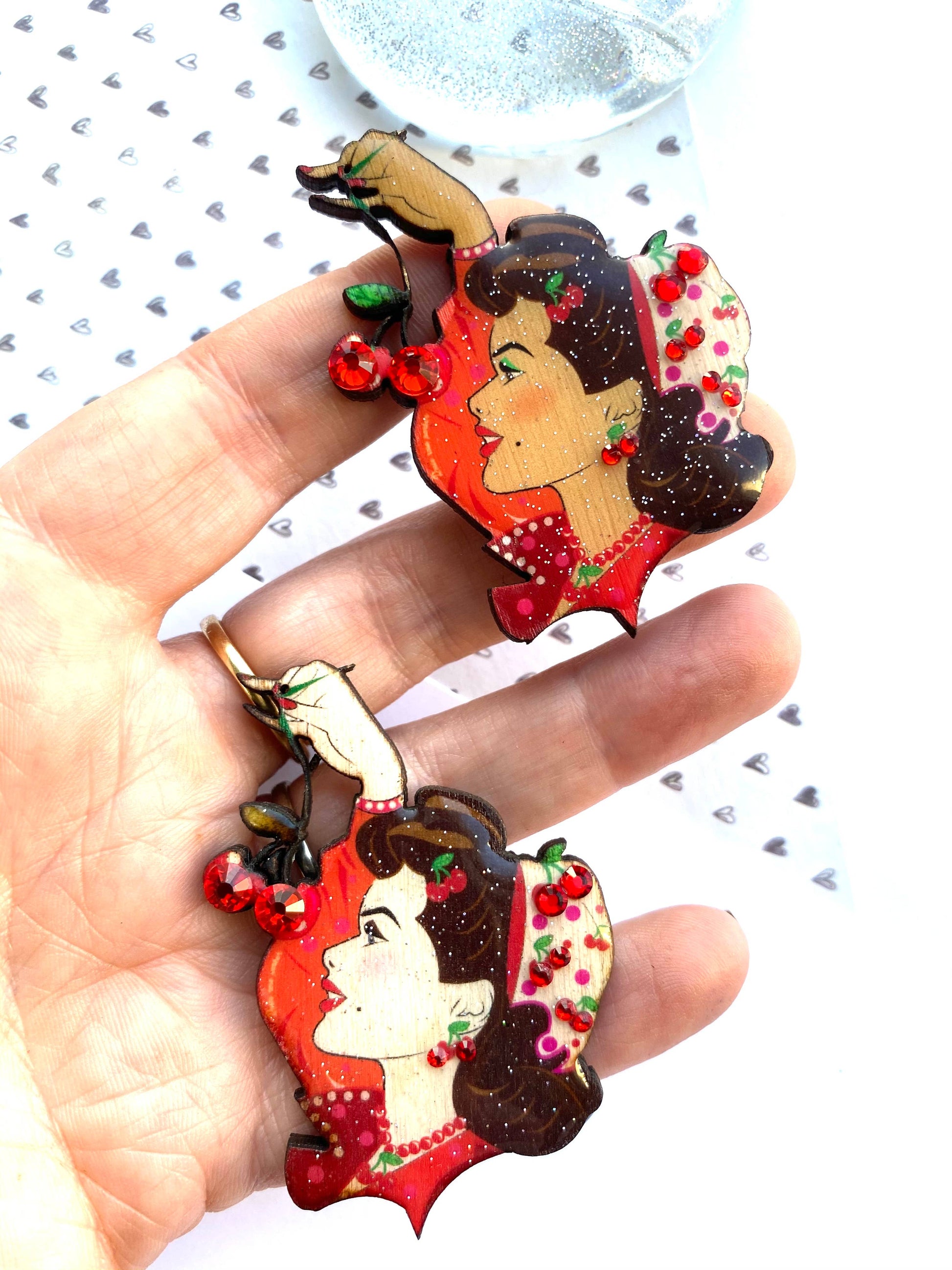 Cherry My Darling Mini Brooch by Rosie Rose Parker Quirks!