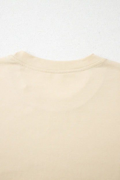 Parchment  Burro Cactus Graphic Crew Neck Plus Size Tee Shewin