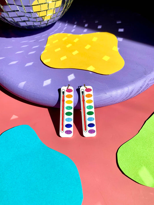 Watercolor Palettes Acrylic Statement Earrings Quirks!