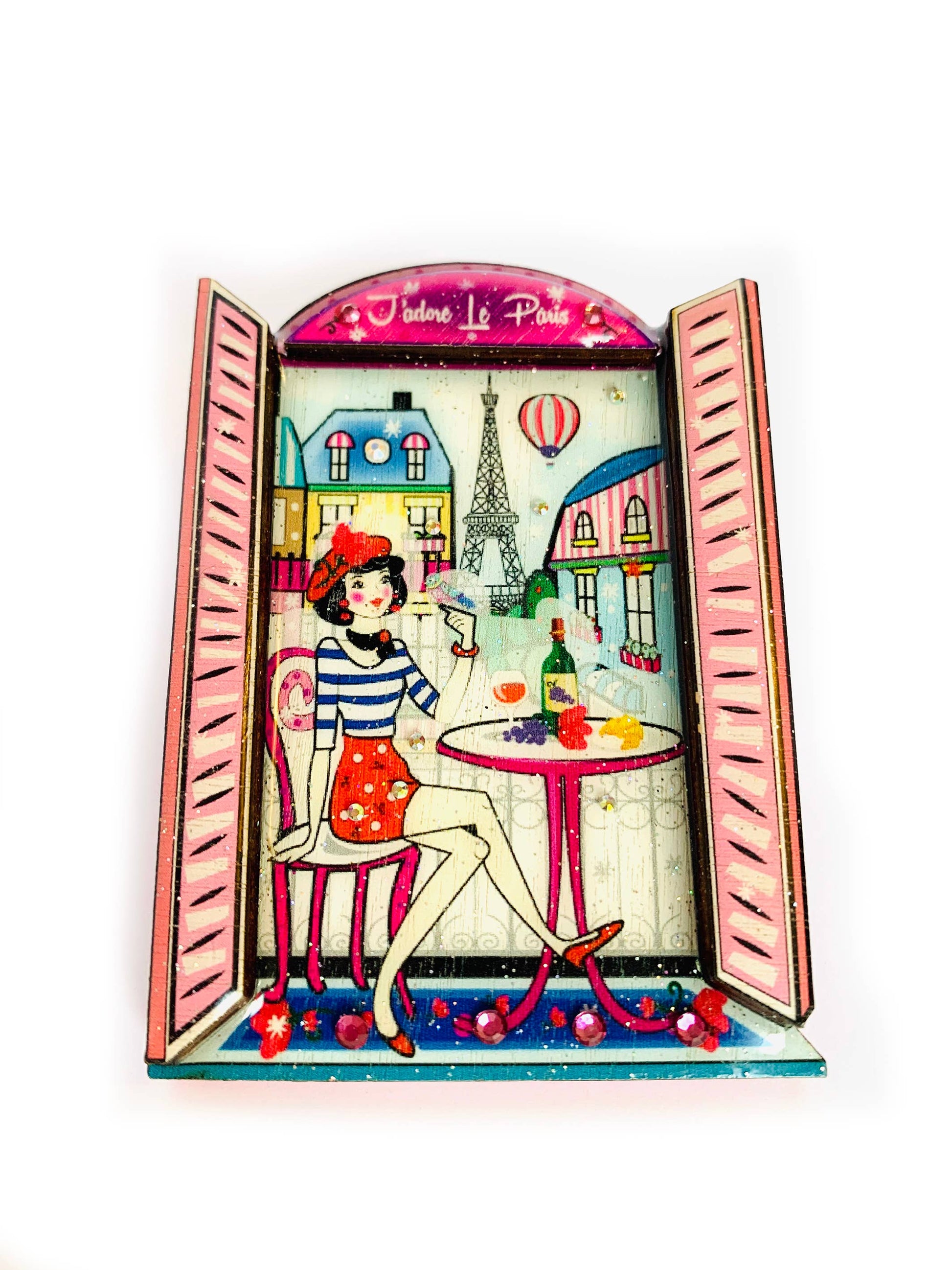 Oh la la Paris Scene Brooch by Rosie Rose Parker Quirks!