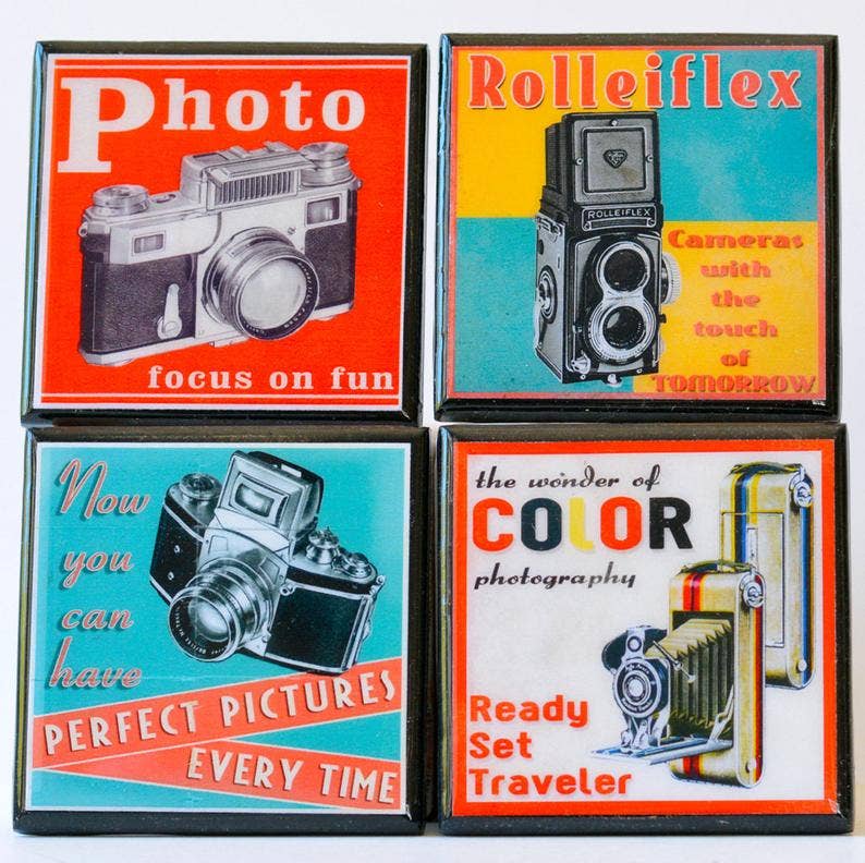 Say Cheese!: Classic Camera Drink Coaster Set Quirks!