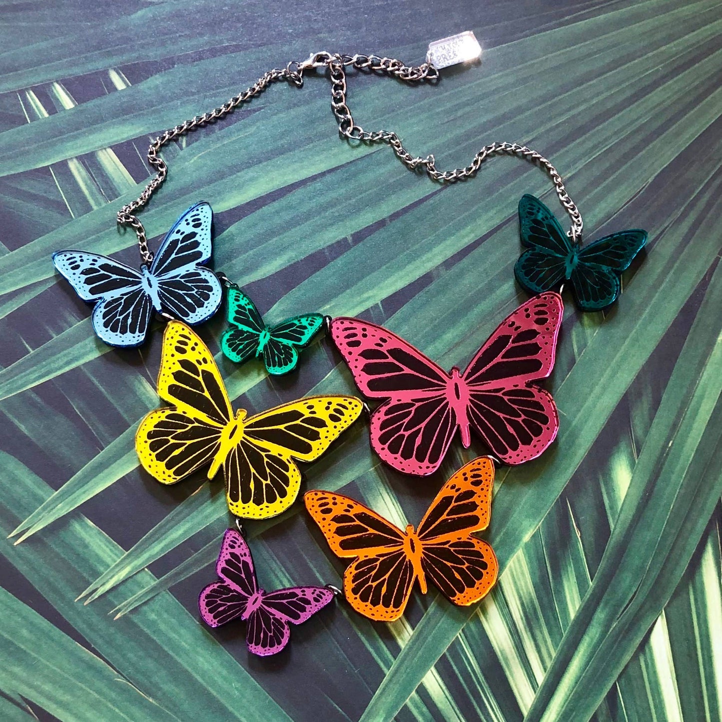 Mirrored Rainbow Butterfly Statement Necklace Quirks!