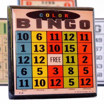 Bingo!  Vintage Bingo Card Coaster Set Quirks!