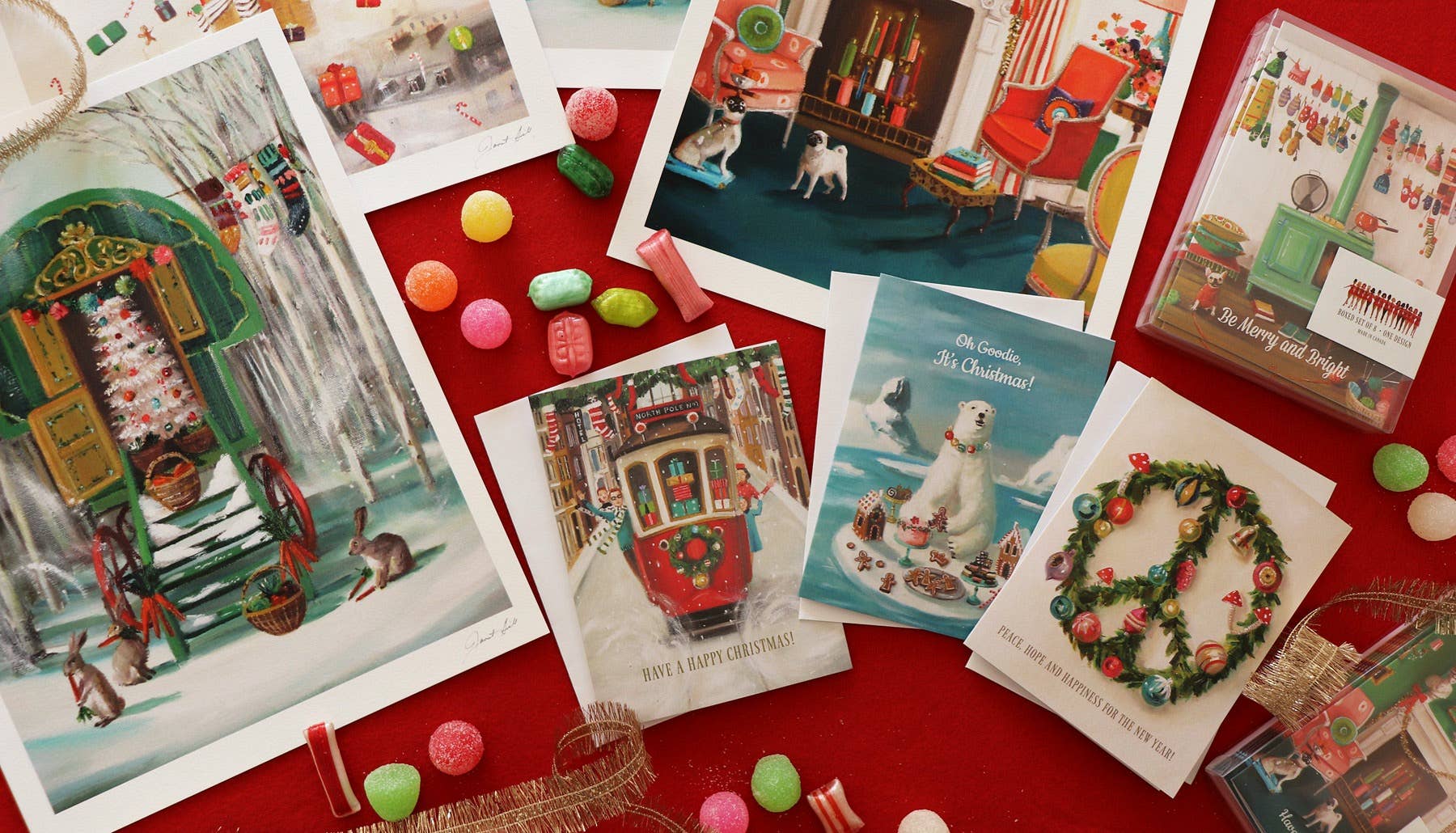 Peppermint Family Christmas Art Print - 8.5" X 11" Quirks!