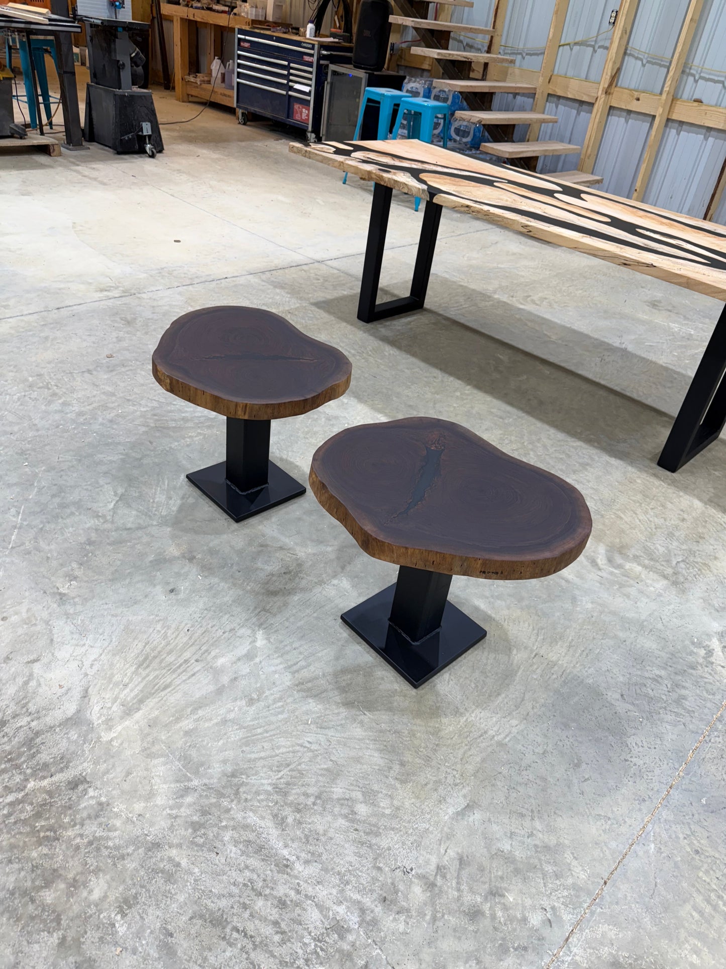 Walnut Cookie Side Tables