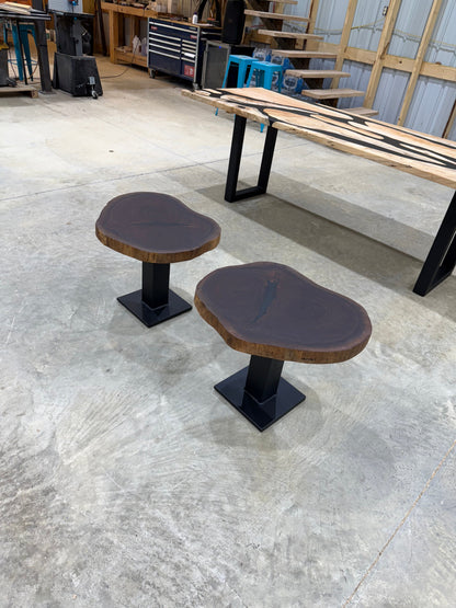 Walnut Cookie Side Tables