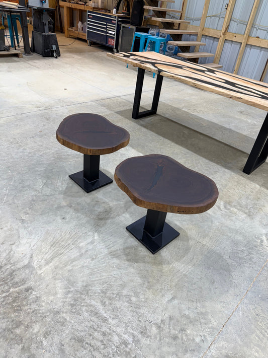 Walnut Cookie Side Tables
