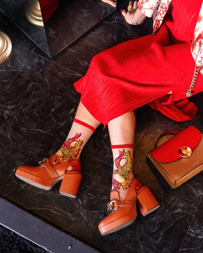 Flaming Cheetah Sheer Crew Sock Quirks!