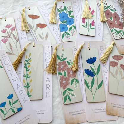 Wood Bookmarks- Floral