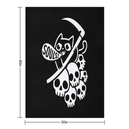 Cat Got Your Soul II Throw Blanket