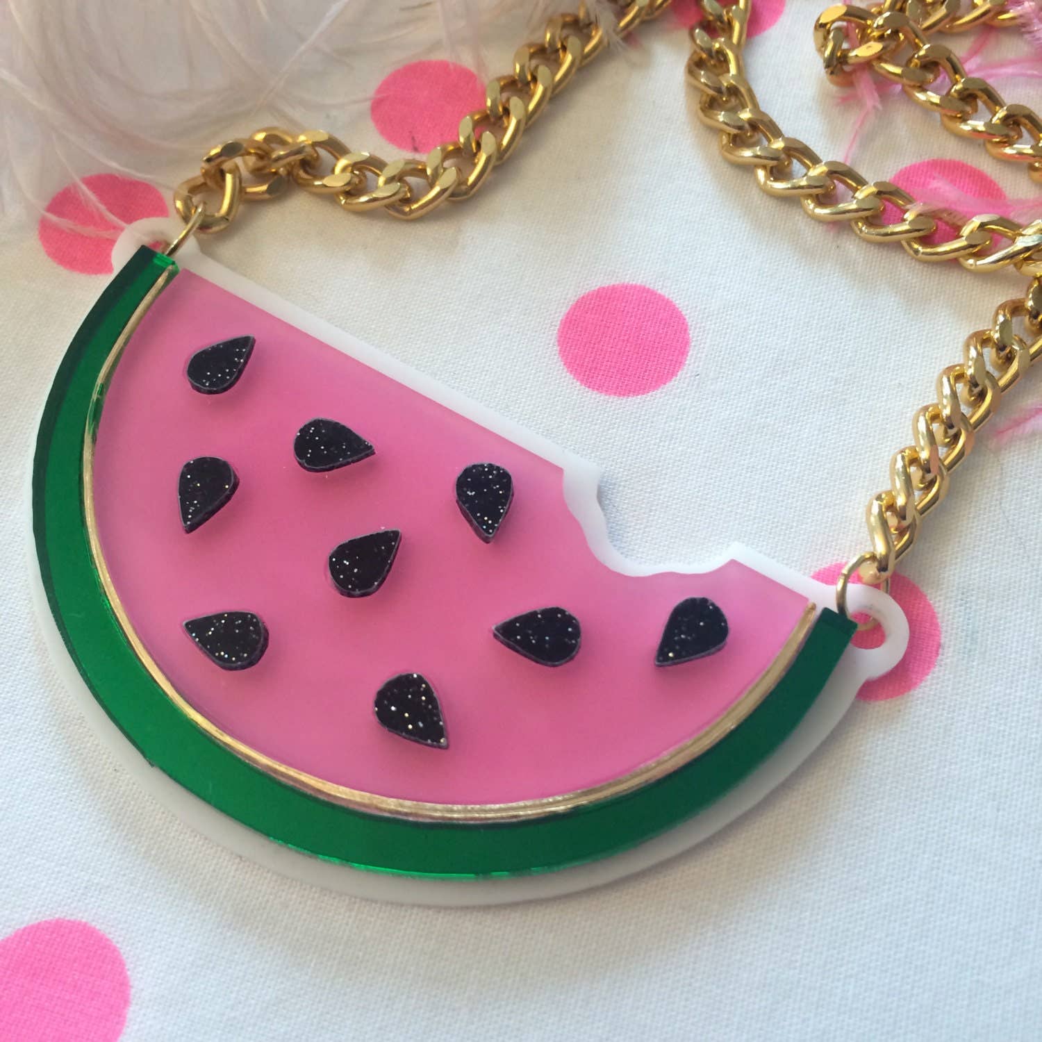 Watermelon Slice Acrylic Statement Necklace Quirks!