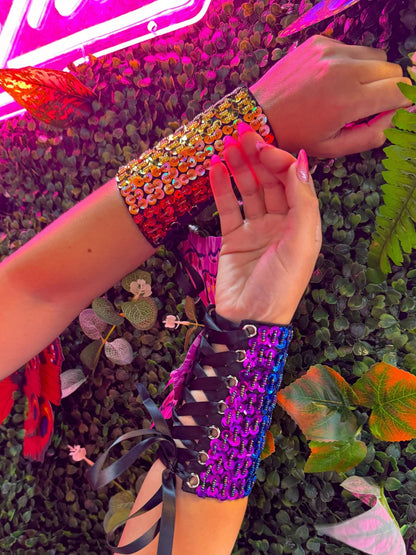 Rainbow Bright Arm Cuffs - Creative Freedom Collective