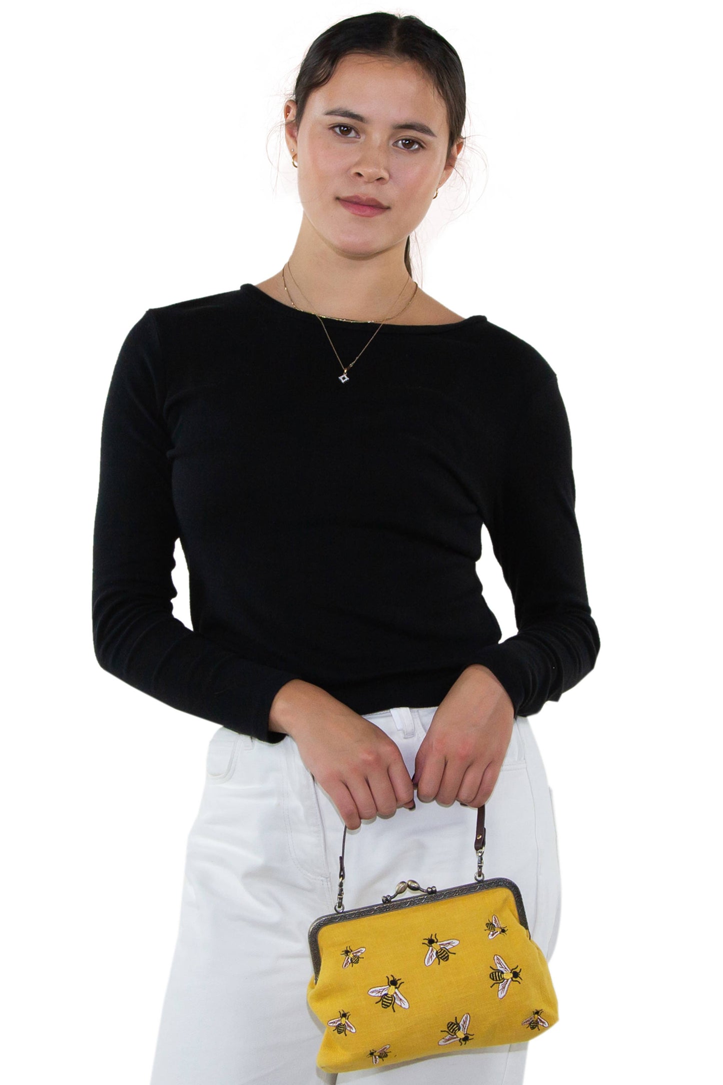 Bees Kisslock Handbag: Black Quirks!
