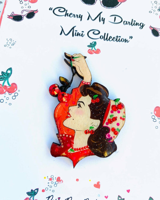 Cherry My Darling Mini Brooch by Rosie Rose Parker Quirks!