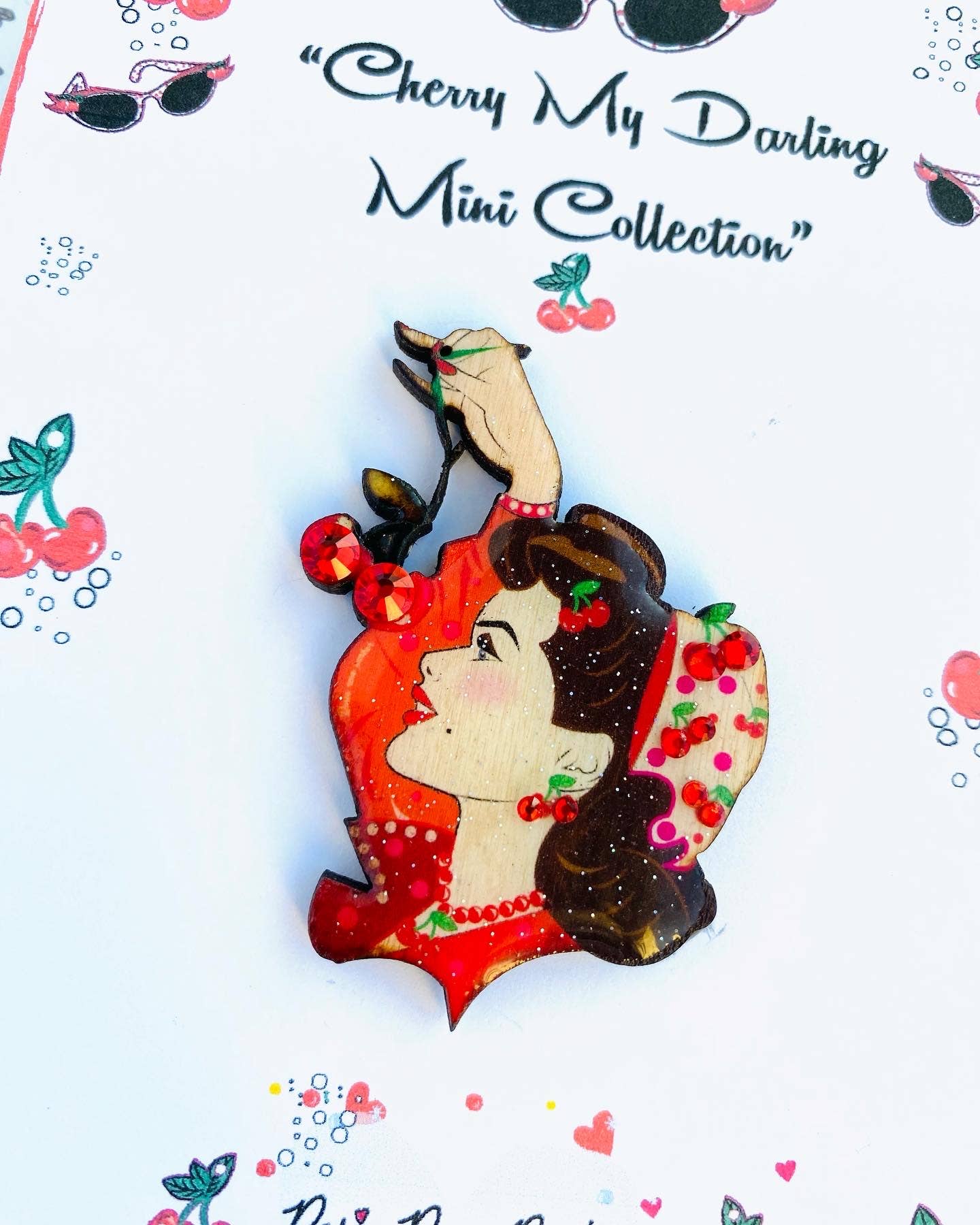 Cherry My Darling Mini Brooch by Rosie Rose Parker Quirks!