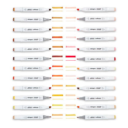 Double-Ended Alcohol Markers - 24 Portrait Colors
