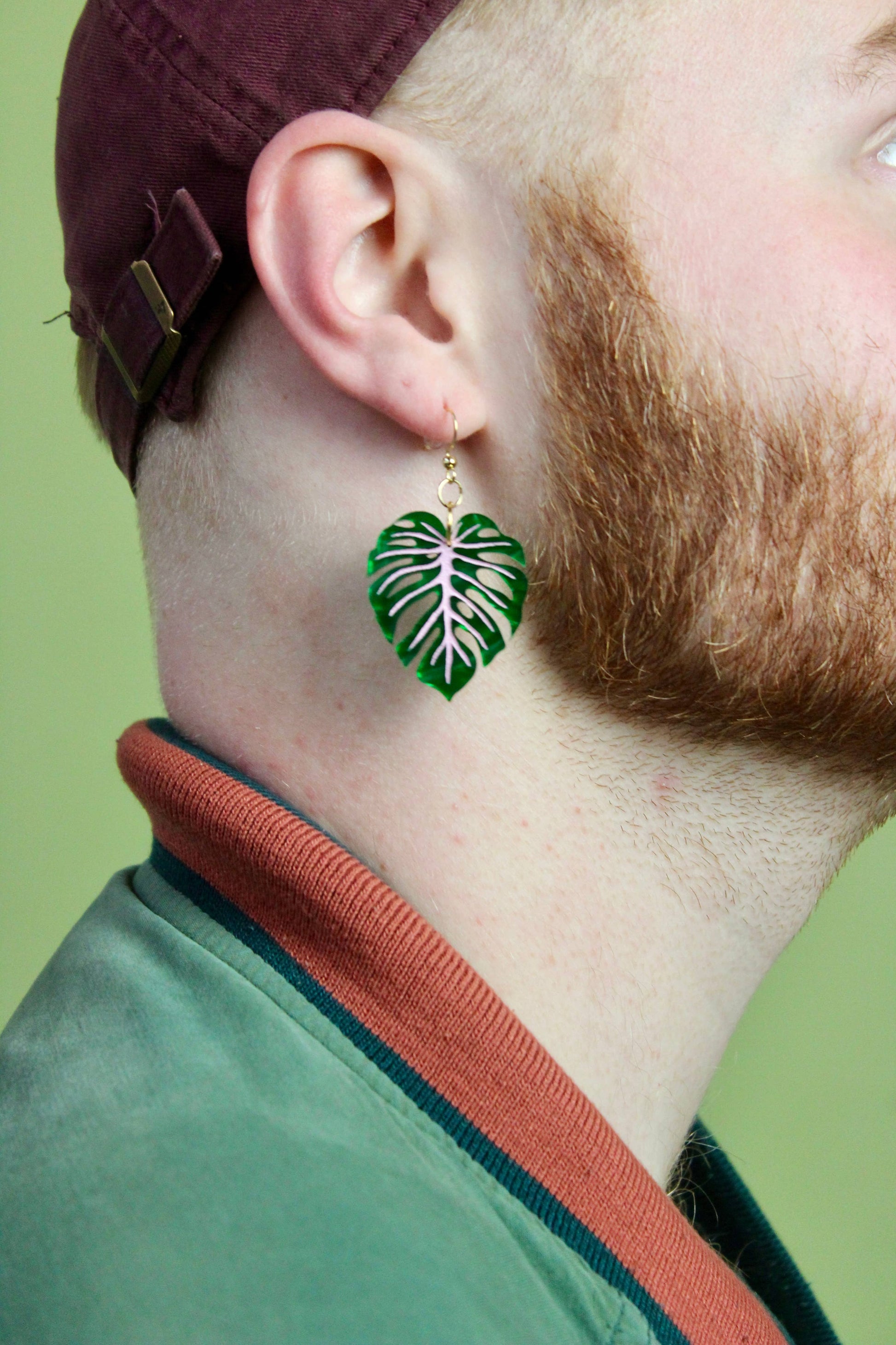 Mini Monstera Leaf Acrylic Earrings Quirks!