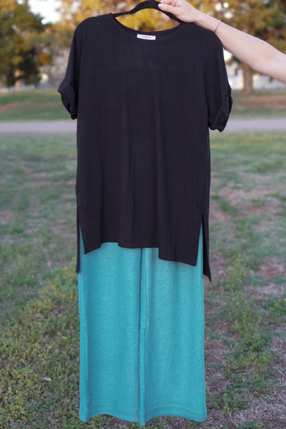 Mya Hem Top // Black